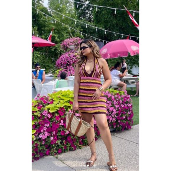 ZARA CROCHET HALTER DRESS - Picture 4 of 10